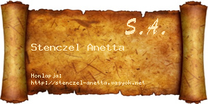 Stenczel Anetta névjegykártya